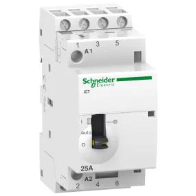 Contattore Schneider Electric, serie iCT, 4 poli, 4NO, 25 A, bobina 230 V ca