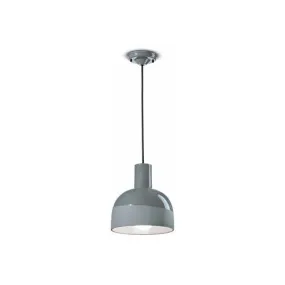Lampada a sospensione Caxixi in ceramica, grigio