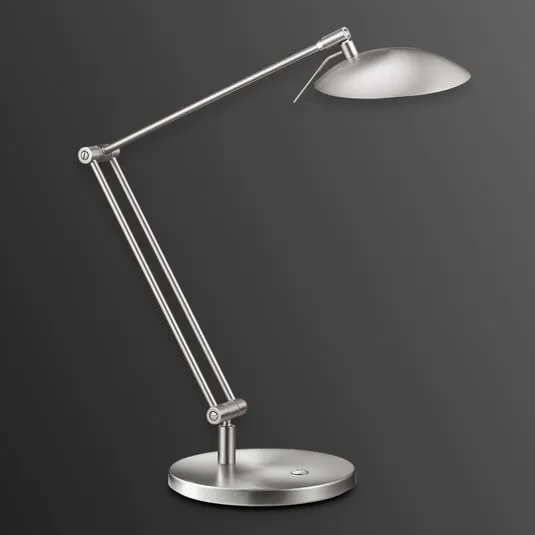 Lampada da scrivania a LED Coira, nichel opaco