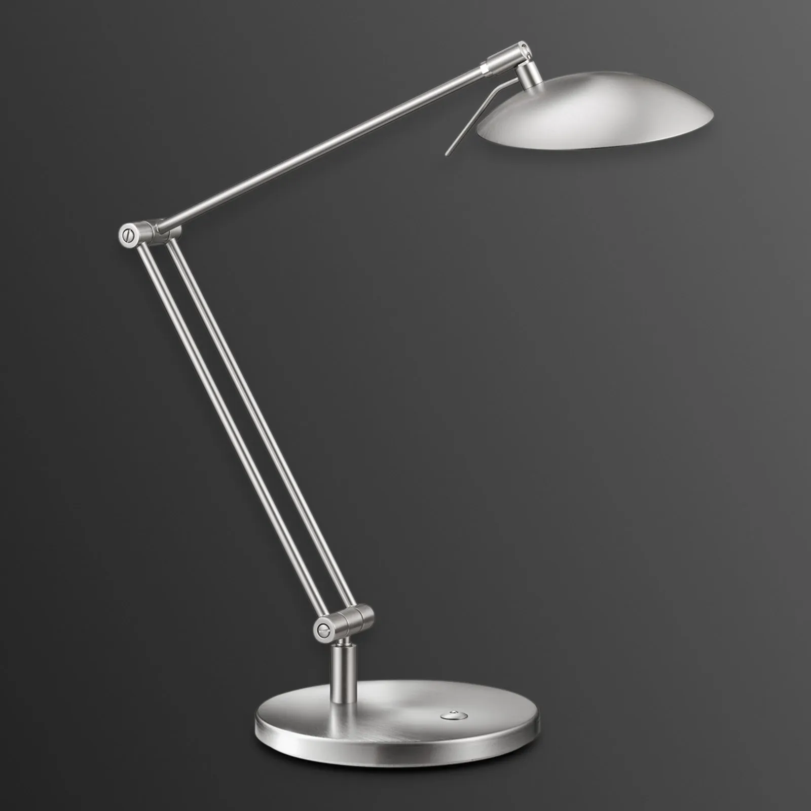 Lampada da scrivania a LED Coira, nichel opaco