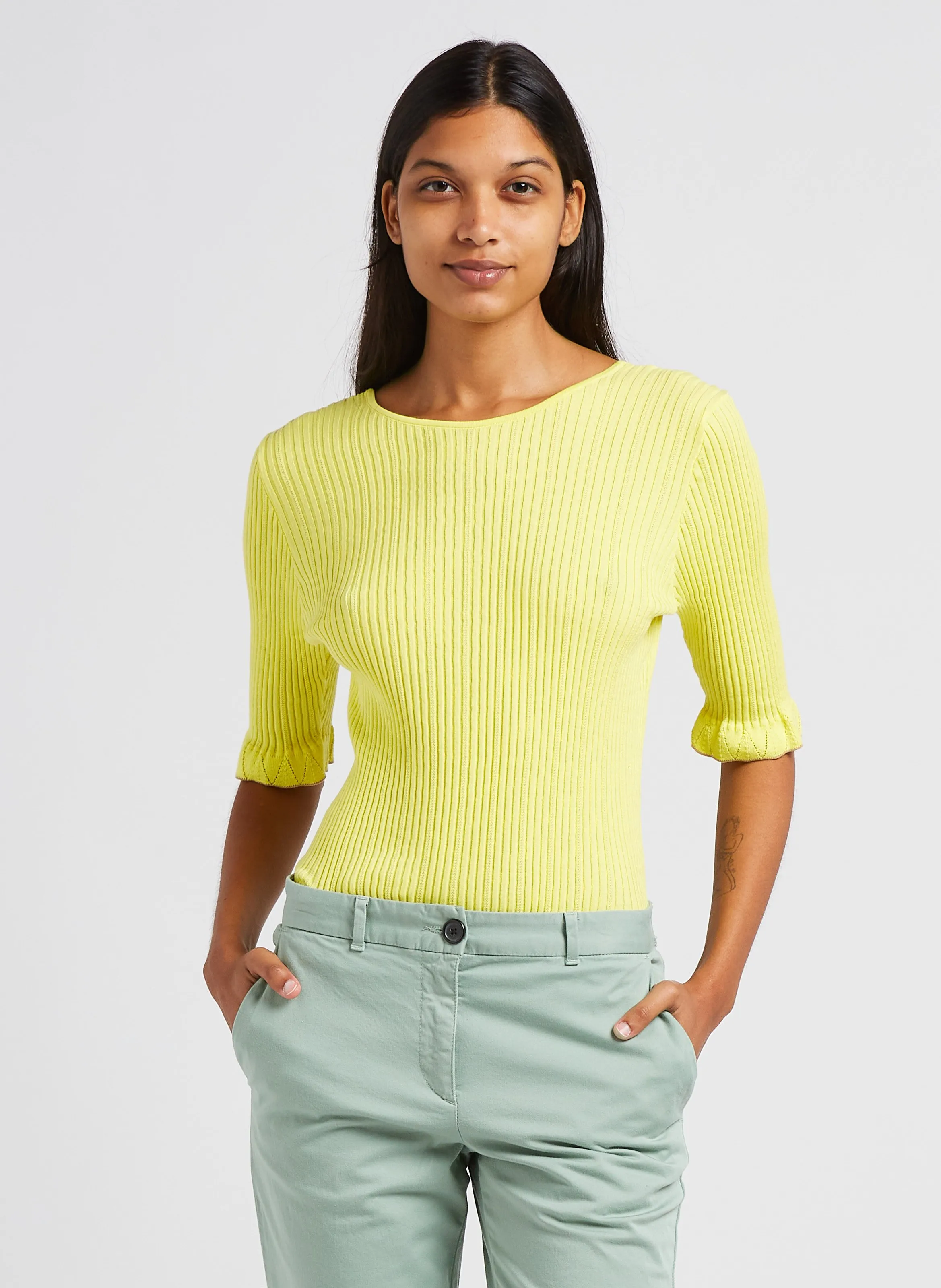  PAUL SMITH   Maglione scollo tondo aderente | Verde