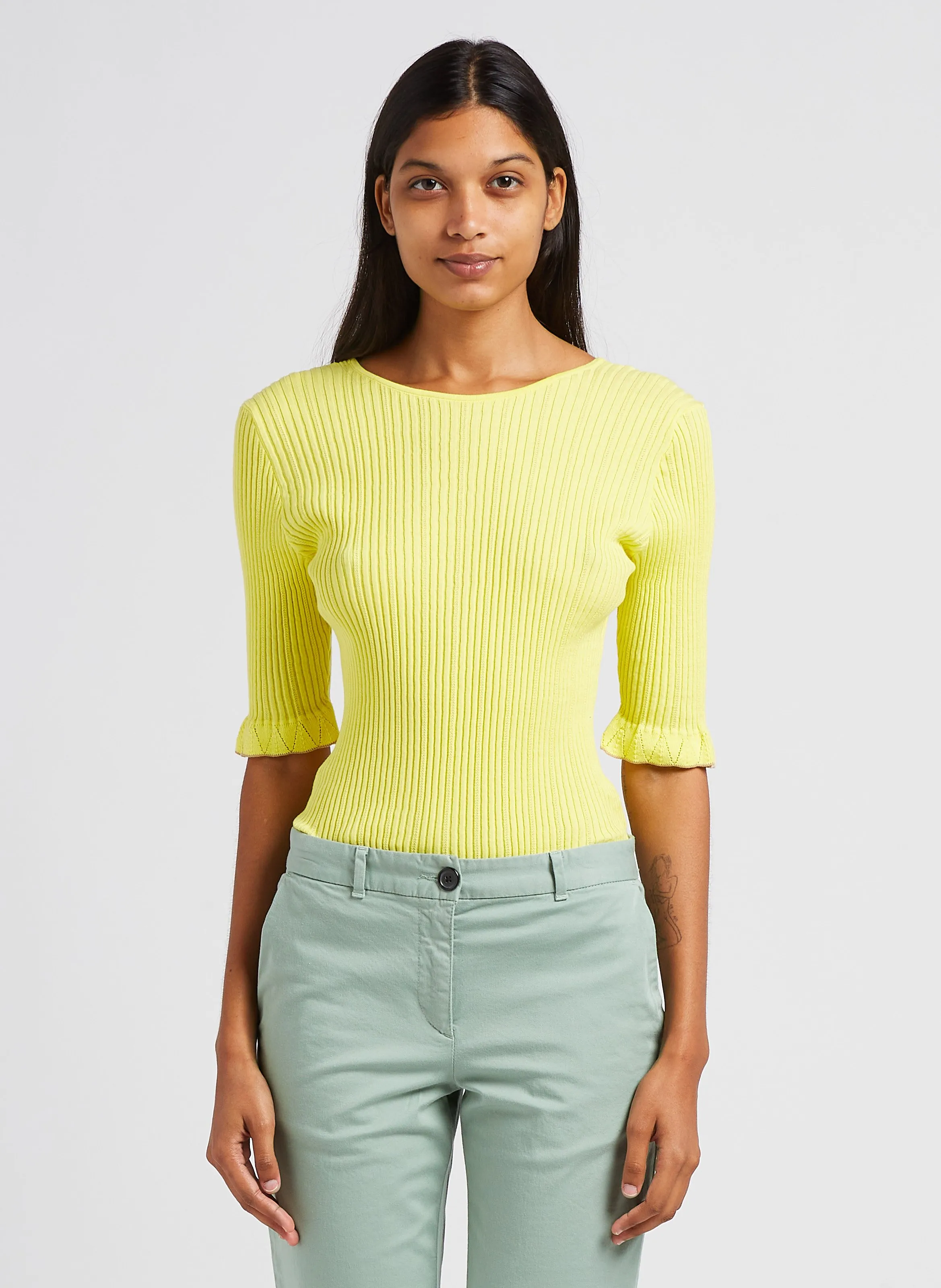  PAUL SMITH   Maglione scollo tondo aderente | Verde