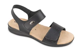 VALLE VERDE Sandalo Con Strappo Donna - 25333 Nero  