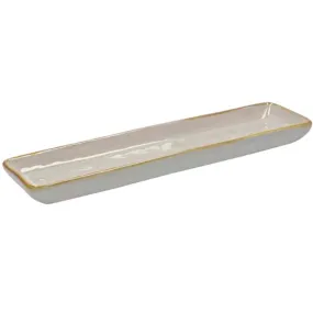 Vassoio rettangolare Concerto Grigio Perla 32x8 